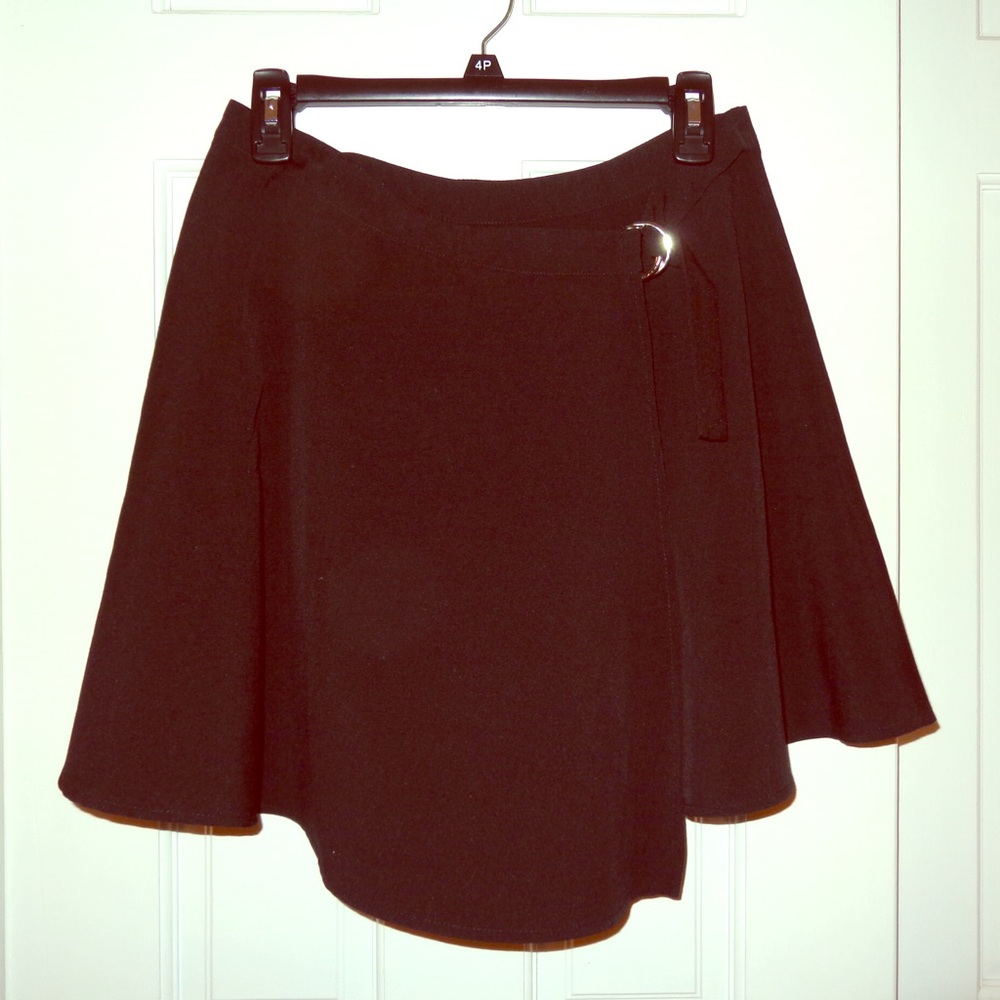Black mini skirt